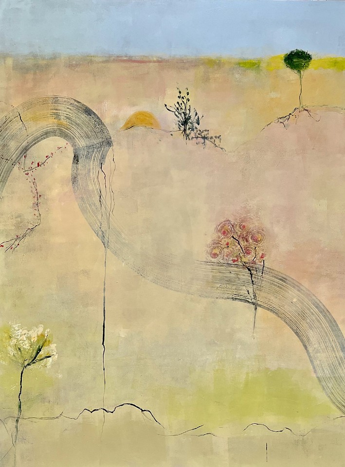 Helen DeRamus, Journey, 2025
40" x 30", unframed
Oil, cold wax, India ink on cradled panel
HDR 99
Price Upon Request