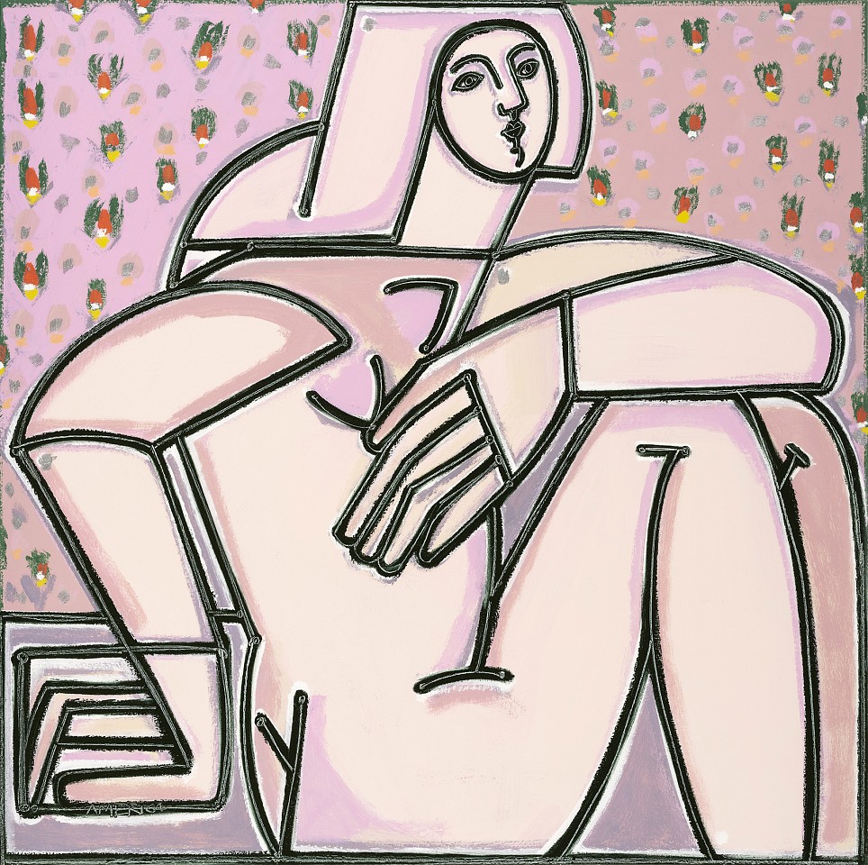 America Martin, Woman in Pink, 2026
40" x 40", 41.5" x 41.5" 
Oil & acrylic on canvas
ACM 592
Price Upon Request