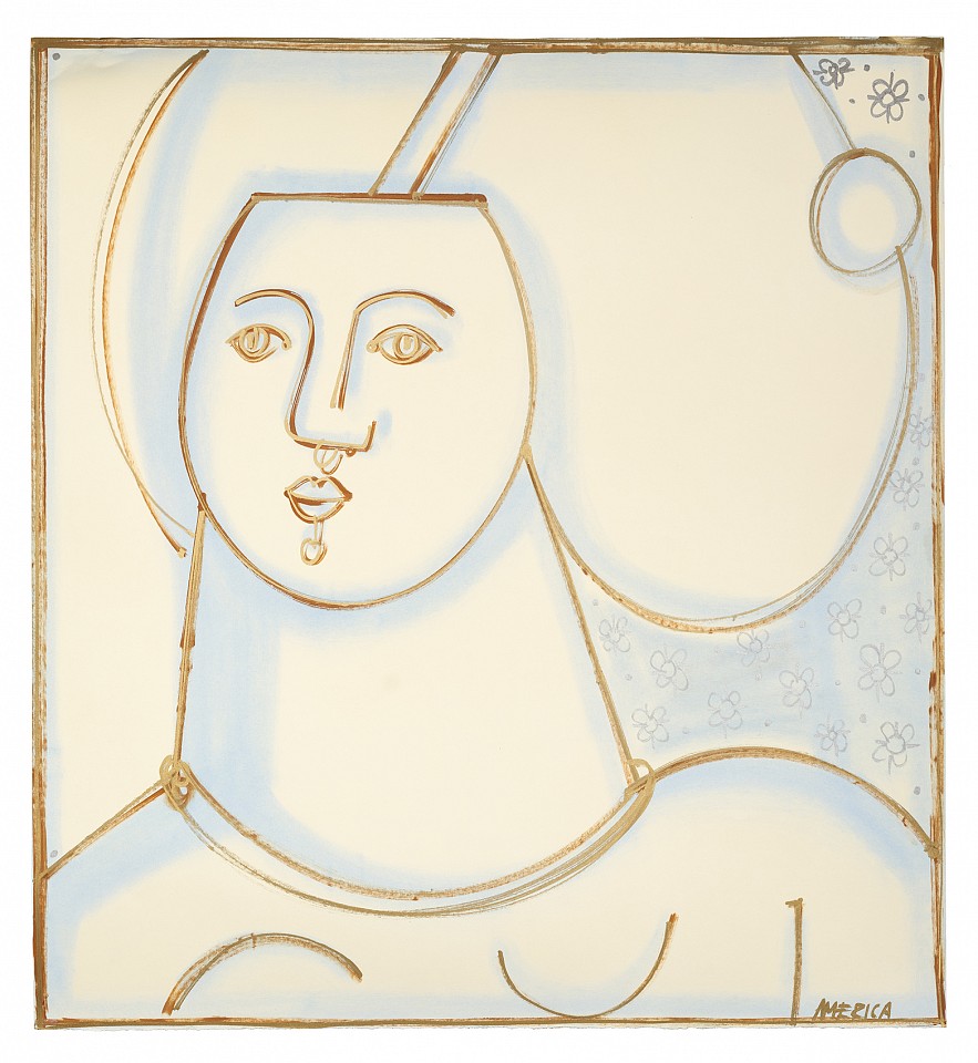 America Martin, Blue & Gold, 2026
26" x 28", 29" x 31" framed
Pastel and & Ink on Paper
ACM 608
Price Upon Request