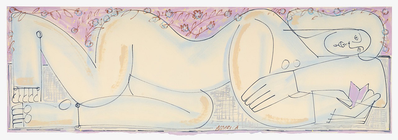 America Martin, Woman & Book, 2026
13.25" x 40", 18.5" x 43" framed
Pastel and & Ink on Paper
ACM 618
Price Upon Request