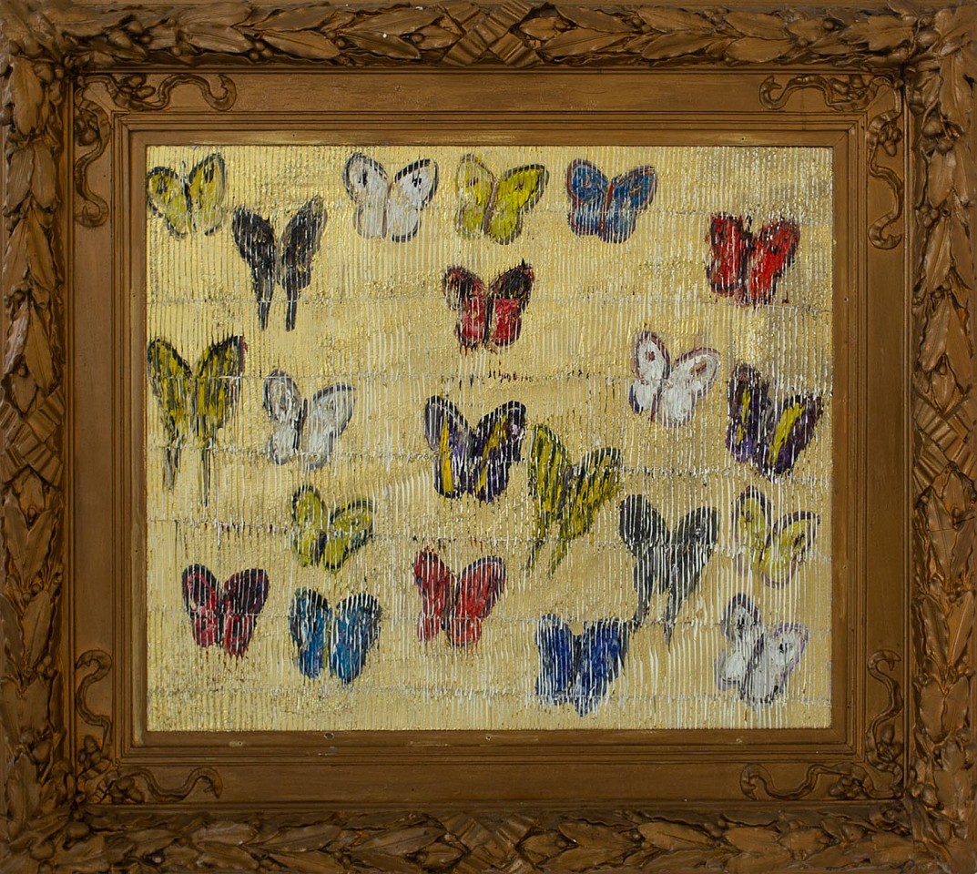 Hunt Slonem, oil on wood
35" x 30", 45" x 50" framed
HS 329
Price Upon Request