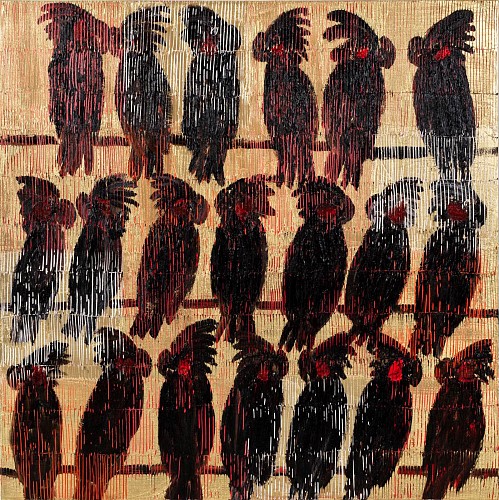 Hunt Slonem -&nbsp;Palm Cockatoos, 2021
