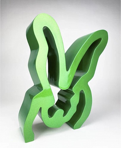 Green/Powder Coated Aluminum Sculpture, 2022